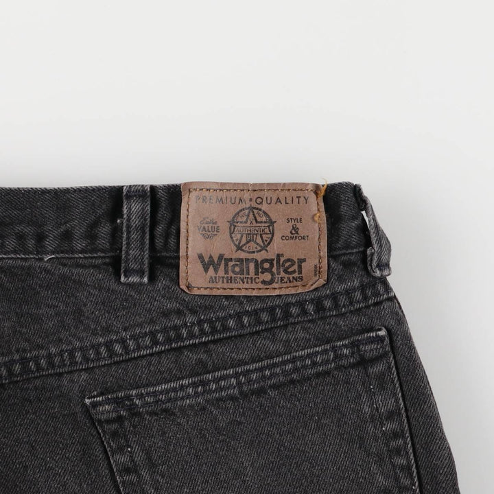Wrangler Black Denim Shorts, Shorts, Men's, W34 cotton black type Vintage Second Hand