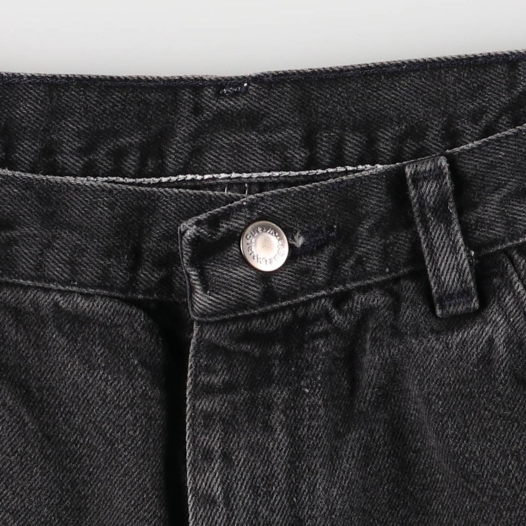 Wrangler Black Denim Shorts, Shorts, Men's, W34 cotton black type Vintage Second Hand