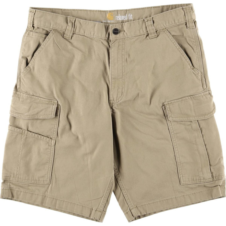 Carhartt Relaxed Fit Duck Cargo Shorts, Men's, W36 cotton Beige type Vintage Second Hand