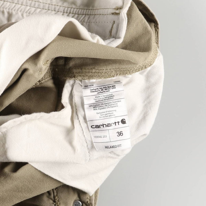 Carhartt Relaxed Fit Duck Cargo Shorts, Men's, W36 cotton Beige type Vintage Second Hand
