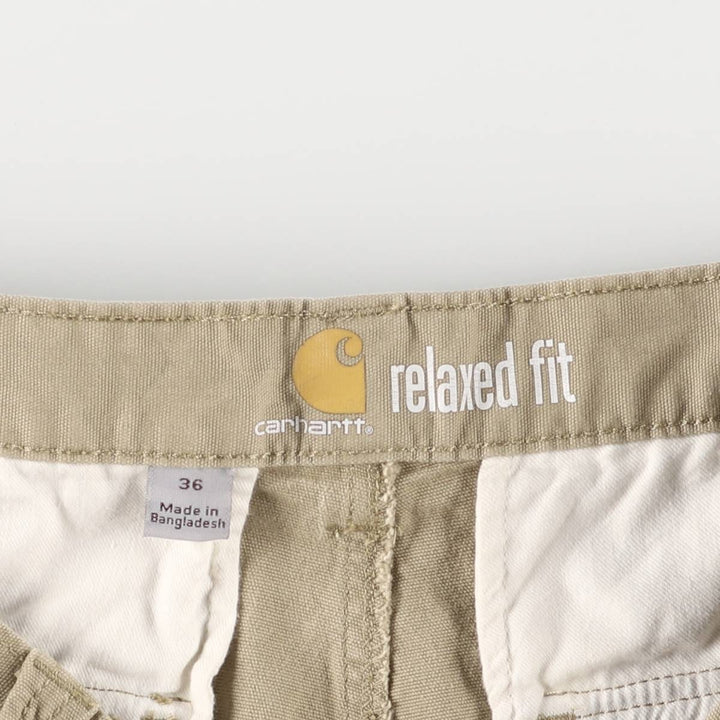 Carhartt Relaxed Fit Duck Cargo Shorts, Men's, W36 cotton Beige type Vintage Second Hand