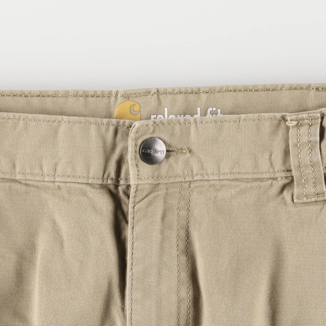 Carhartt Relaxed Fit Duck Cargo Shorts, Men's, W36 cotton Beige type Vintage Second Hand