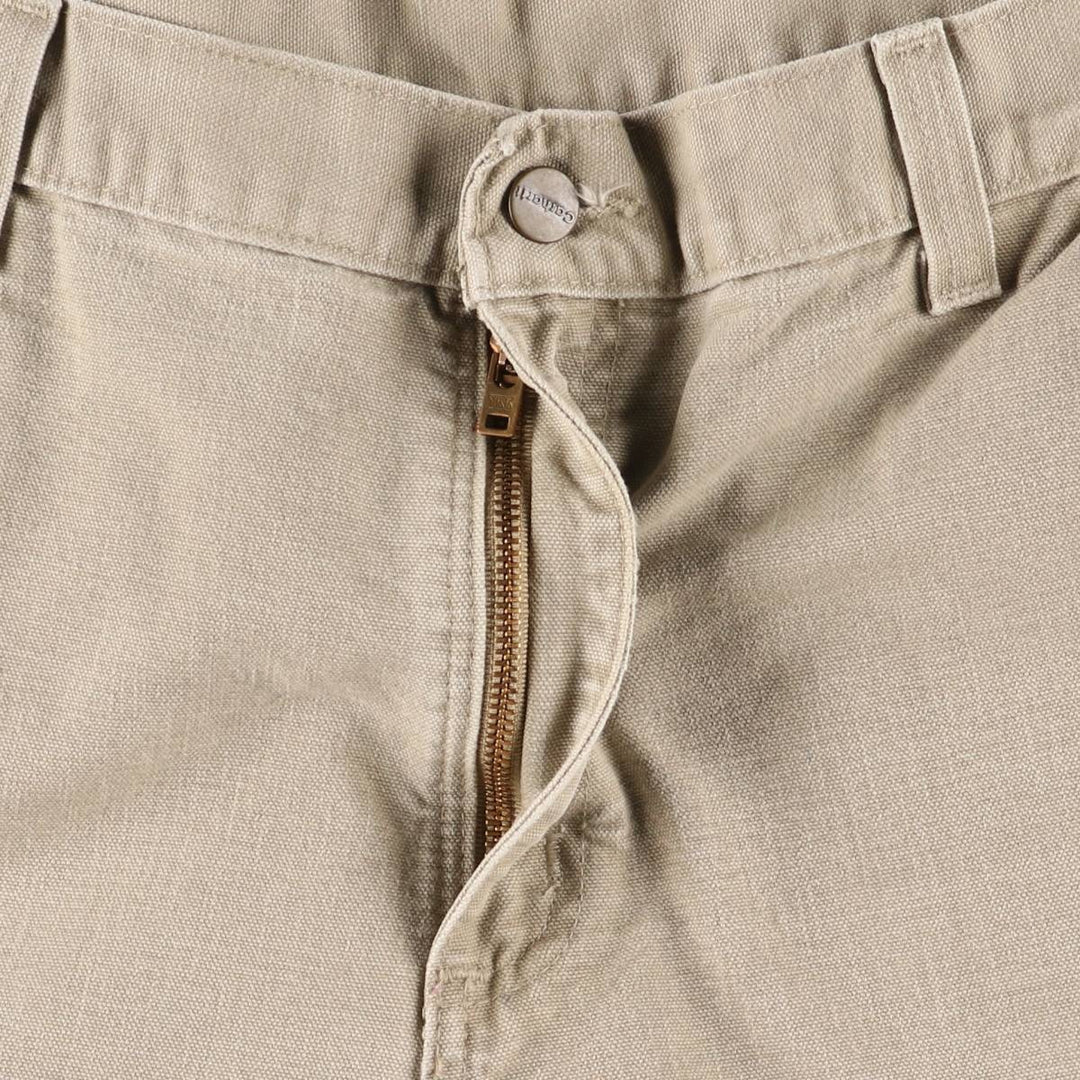 2000'S Carhartt duck work shorts, men's size W37 cotton Beige type Vintage Second Hand