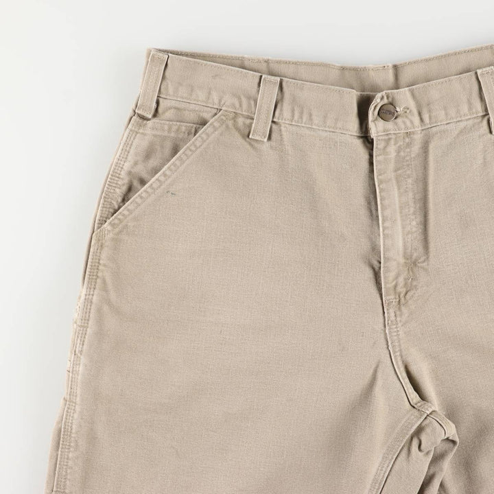 2000'S Carhartt duck work shorts, men's size W37 cotton Beige type Vintage Second Hand