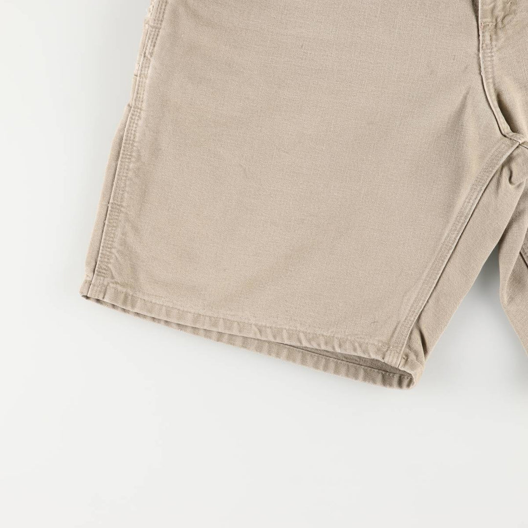 2000'S Carhartt duck work shorts, men's size W37 cotton Beige type Vintage Second Hand