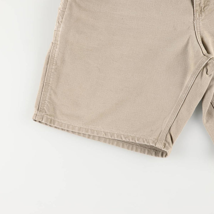 2000'S Carhartt duck work shorts, men's size W37 cotton Beige type Vintage Second Hand