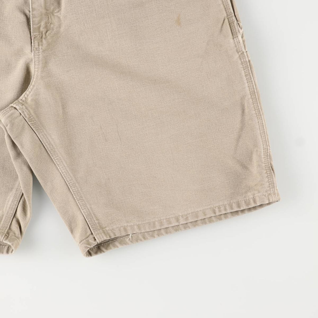 2000'S Carhartt duck work shorts, men's size W37 cotton Beige type Vintage Second Hand