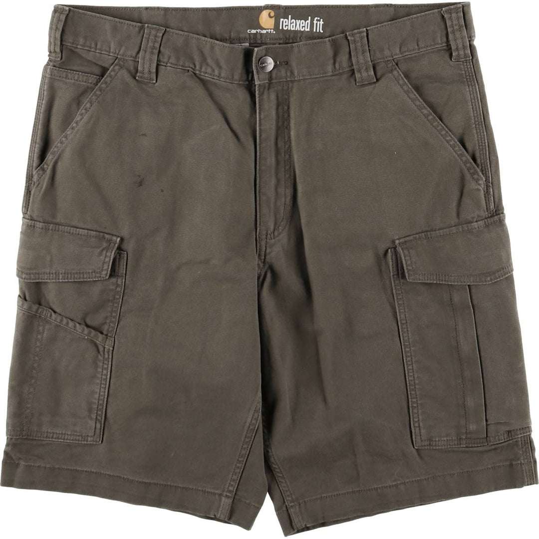 Carhartt Relaxed Fit Cargo Shorts, Half Pants, Men's, W37 equivalent cotton Khaki type Vintage Second Hand