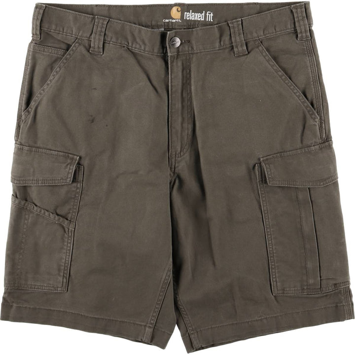 Carhartt Relaxed Fit Cargo Shorts, Half Pants, Men's, W37 equivalent cotton Khaki type Vintage Second Hand