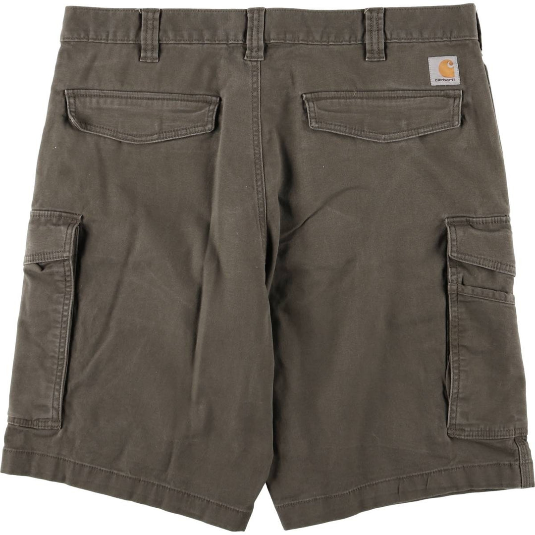 Carhartt Relaxed Fit Cargo Shorts, Half Pants, Men's, W37 equivalent cotton Khaki type Vintage Second Hand