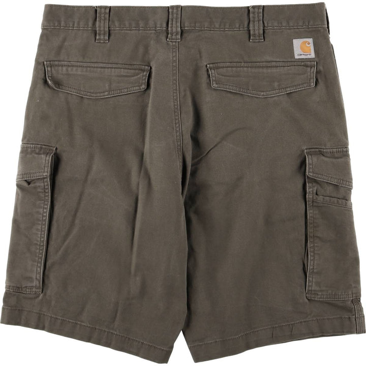 Carhartt Relaxed Fit Cargo Shorts, Half Pants, Men's, W37 equivalent cotton Khaki type Vintage Second Hand