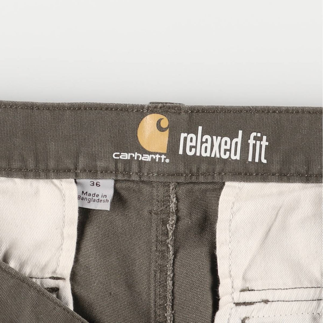 Carhartt Relaxed Fit Cargo Shorts, Half Pants, Men's, W37 equivalent cotton Khaki type Vintage Second Hand