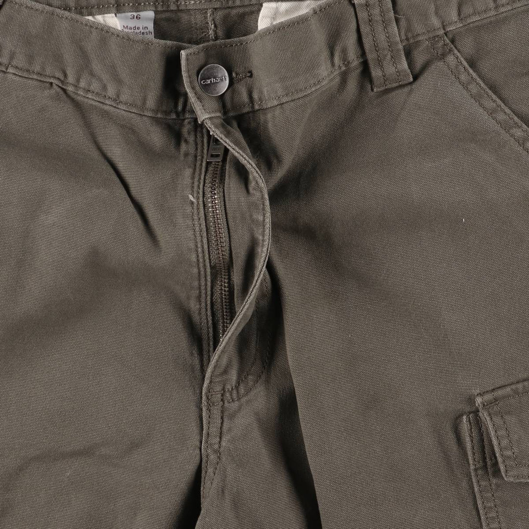 Carhartt Relaxed Fit Cargo Shorts, Half Pants, Men's, W37 equivalent cotton Khaki type Vintage Second Hand