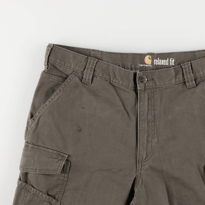 Carhartt Relaxed Fit Cargo Shorts, Half Pants, Men's, W37 equivalent cotton Khaki type Vintage Second Hand