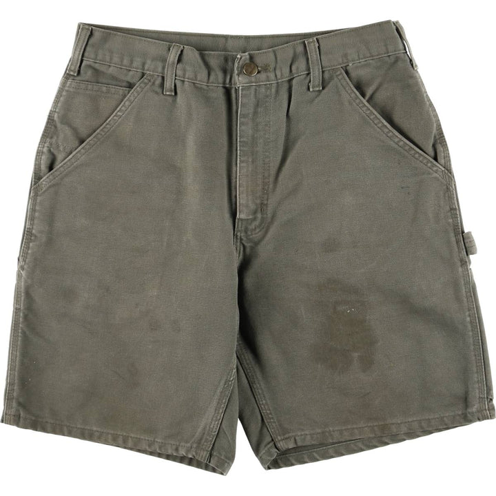 2000'S Carhartt Original Fit Duck Painter Shorts, Men's Size W31 cotton Khaki type Vintage Second Hand