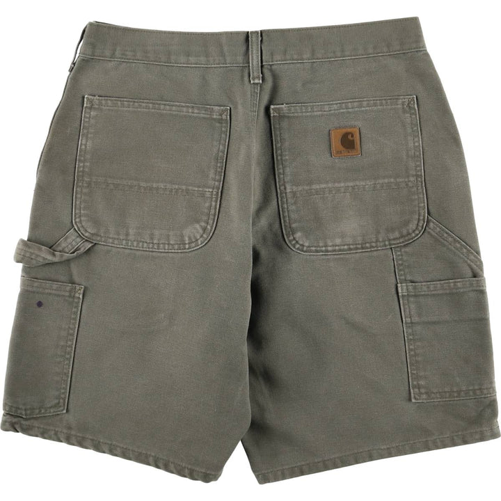 2000'S Carhartt Original Fit Duck Painter Shorts, Men's Size W31 cotton Khaki type Vintage Second Hand