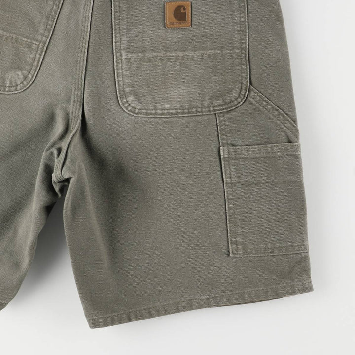2000'S Carhartt Original Fit Duck Painter Shorts, Men's Size W31 cotton Khaki type Vintage Second Hand