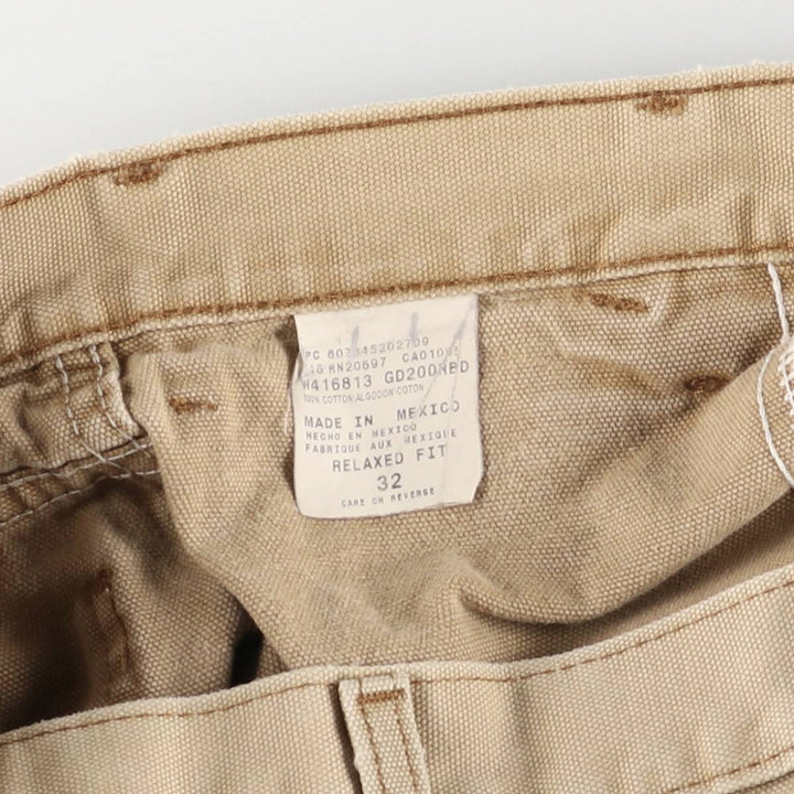 Dickies Relaxed Fit Duck Painter Shorts, Men's Size W33 cotton Beige type Vintage Second Hand