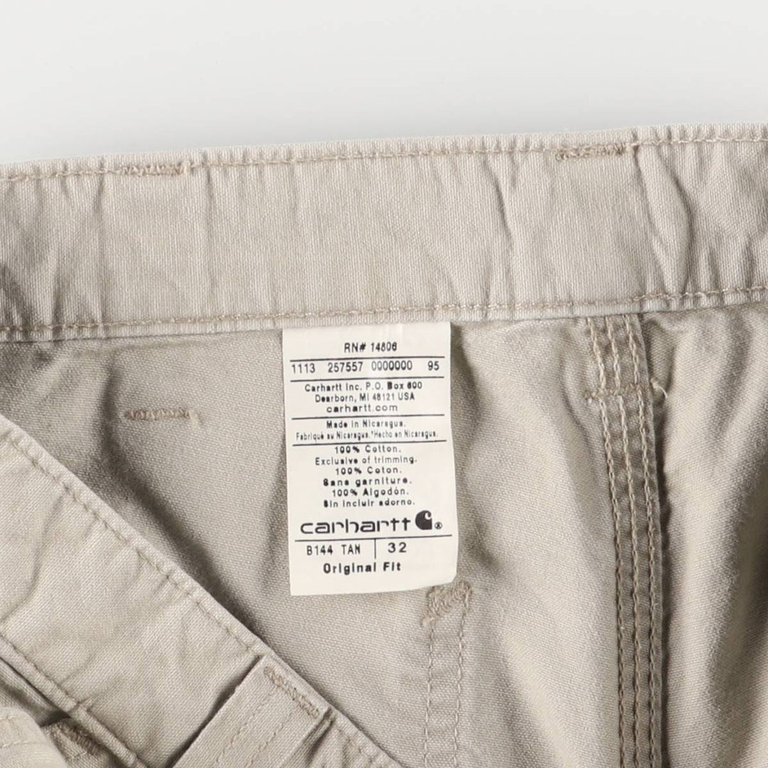 Carhartt Original Fit Duck Painter Shorts, Men's Size W32 cotton Beige type Vintage Second Hand