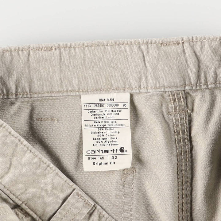 Carhartt Original Fit Duck Painter Shorts, Men's Size W32 cotton Beige type Vintage Second Hand