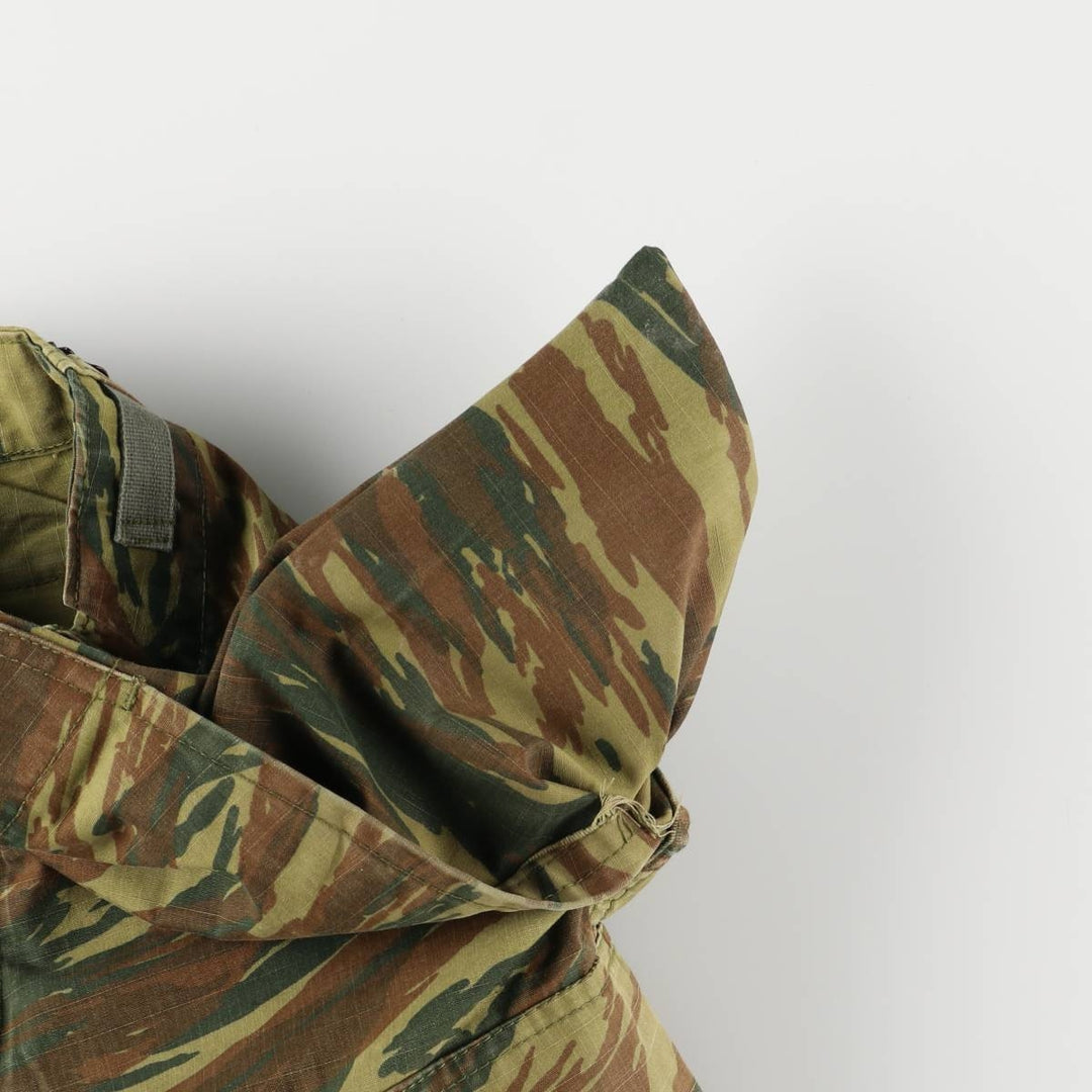Greek Army Camouflage Pattern Lizard Camo Ripstop Military Cargo Pants S Men's W32 equivalent polyester Khaki type Vintage Second Hand