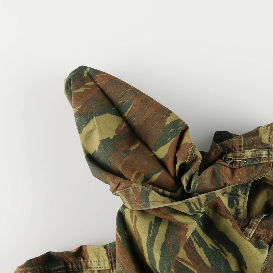 Greek Army Camouflage Pattern Lizard Camo Ripstop Military Cargo Pants S Men's W32 equivalent polyester Khaki type Vintage Second Hand
