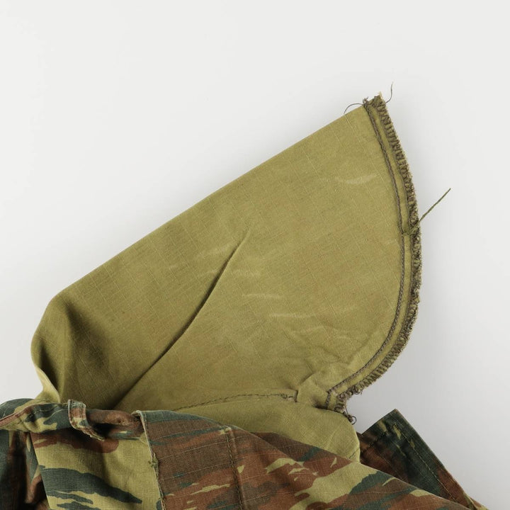 Greek Army Camouflage Pattern Lizard Camo Ripstop Military Cargo Pants S Men's W32 equivalent polyester Khaki type Vintage Second Hand