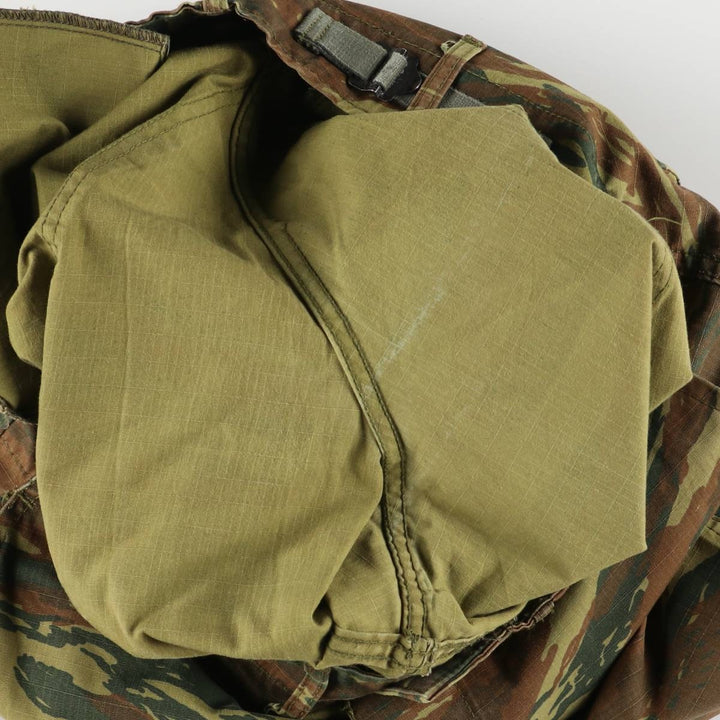Greek Army Camouflage Pattern Lizard Camo Ripstop Military Cargo Pants S Men's W32 equivalent polyester Khaki type Vintage Second Hand