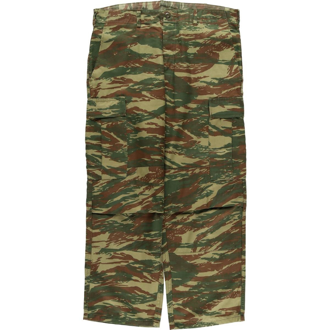 Greek Army Camouflage Pattern Lizard Camo Military Cargo Pants Men's W37 unclear Khaki type Vintage Second Hand