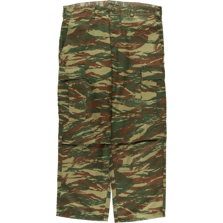 Greek Army Camouflage Pattern Lizard Camo Military Cargo Pants Men's W37 unclear Khaki type Vintage Second Hand