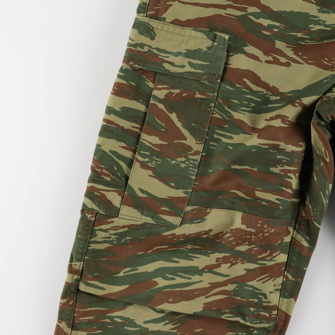 Greek Army Camouflage Pattern Lizard Camo Military Cargo Pants Men's W37 unclear Khaki type Vintage Second Hand