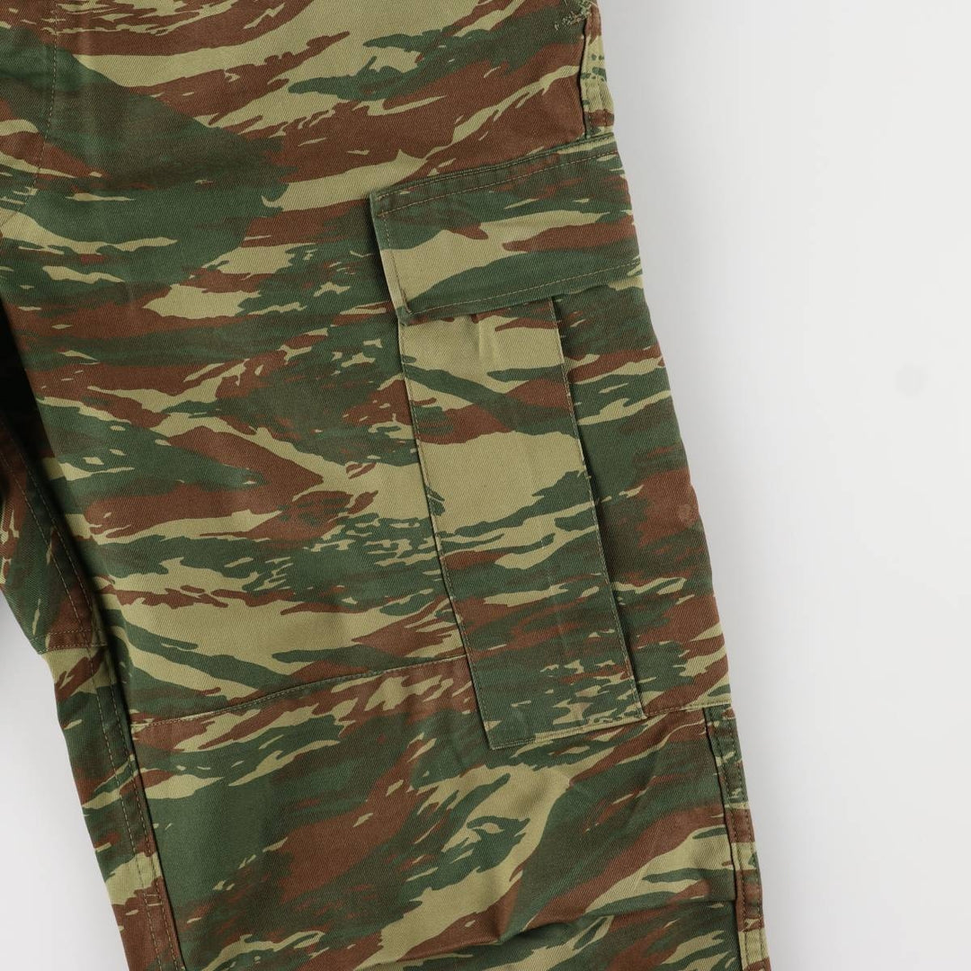 Greek Army Camouflage Pattern Lizard Camo Military Cargo Pants Men's W37 unclear Khaki type Vintage Second Hand