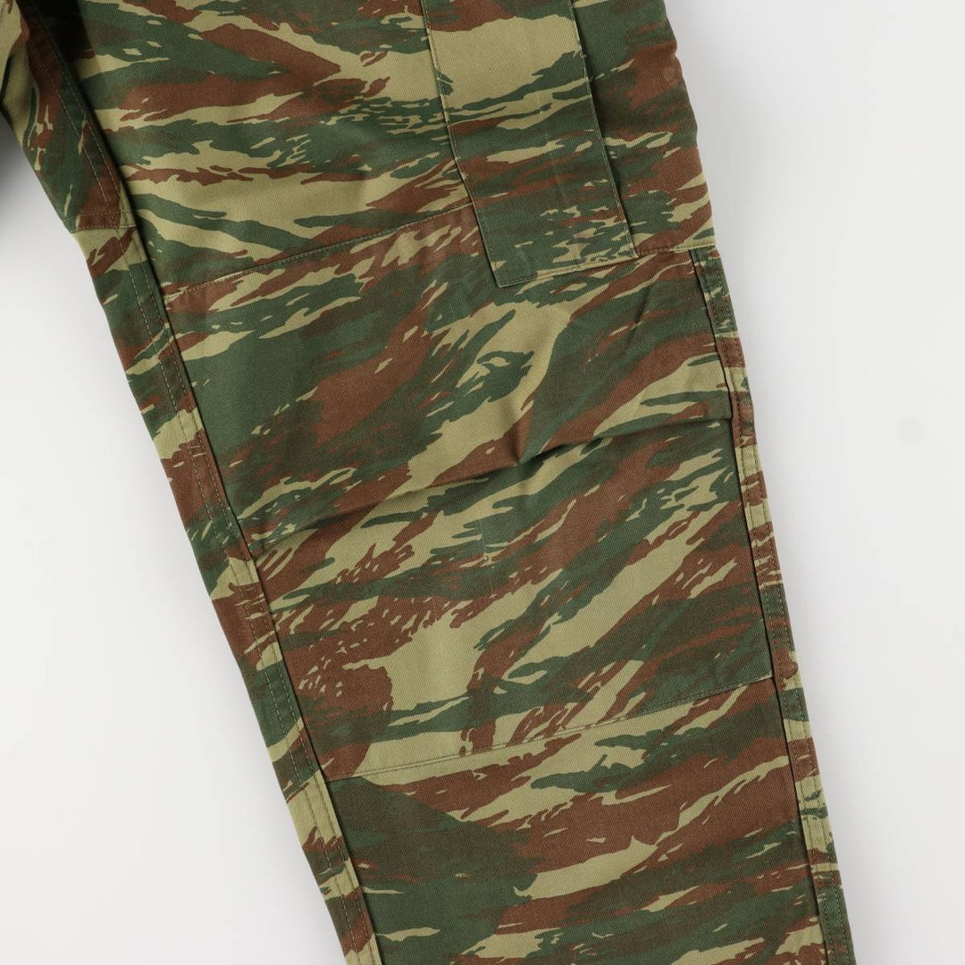 Greek Army Camouflage Pattern Lizard Camo Military Cargo Pants Men's W37 unclear Khaki type Vintage Second Hand
