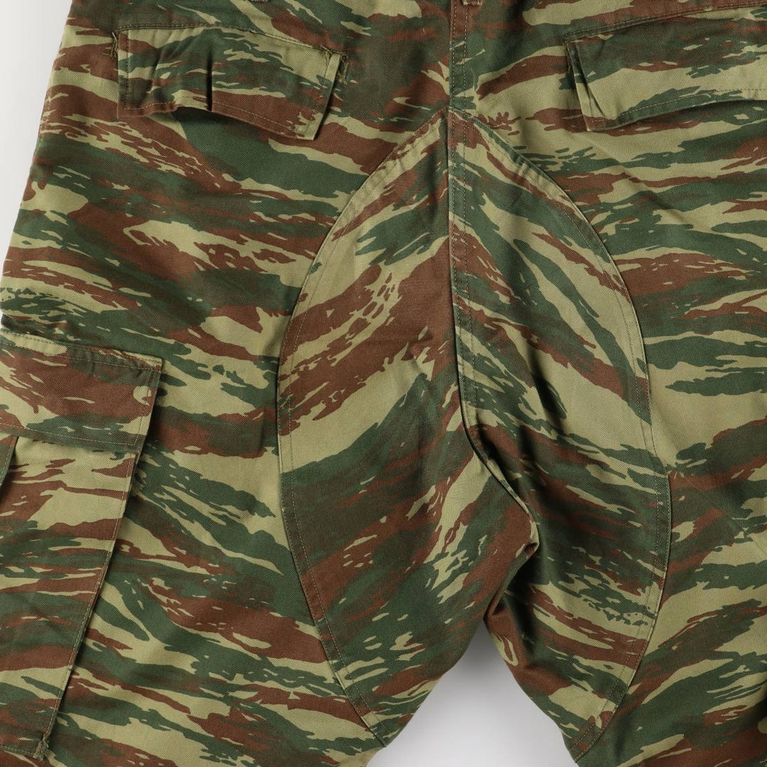 Greek Army Camouflage Pattern Lizard Camo Military Cargo Pants Men's W37 unclear Khaki type Vintage Second Hand