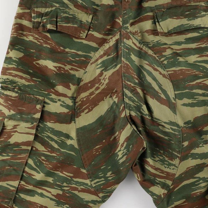 Greek Army Camouflage Pattern Lizard Camo Military Cargo Pants Men's W37 unclear Khaki type Vintage Second Hand
