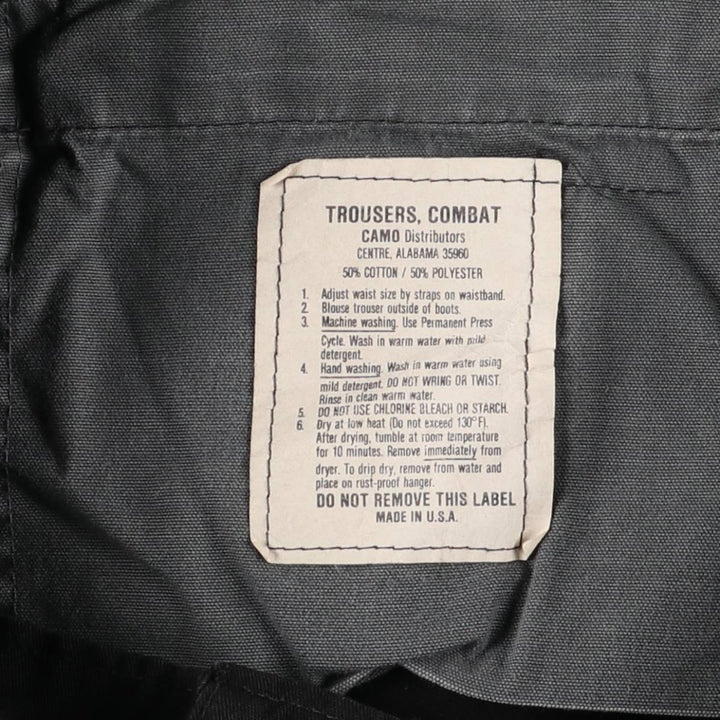 CAMO Distributors Military Cargo Pants, Made in USA, Men's, Size W37 cotton black type Vintage Second Hand