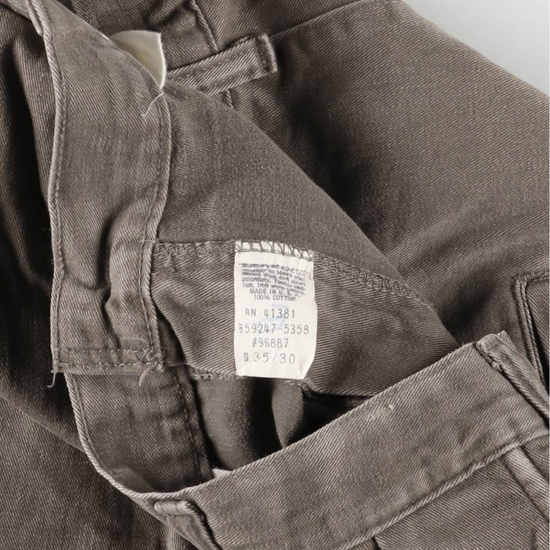 90'S Ralph Lauren POLO by Ralph Lauren Two-pleat Chino Pants Made in USA Men's W35 Vintage cotton brown type Vintage Second Hand