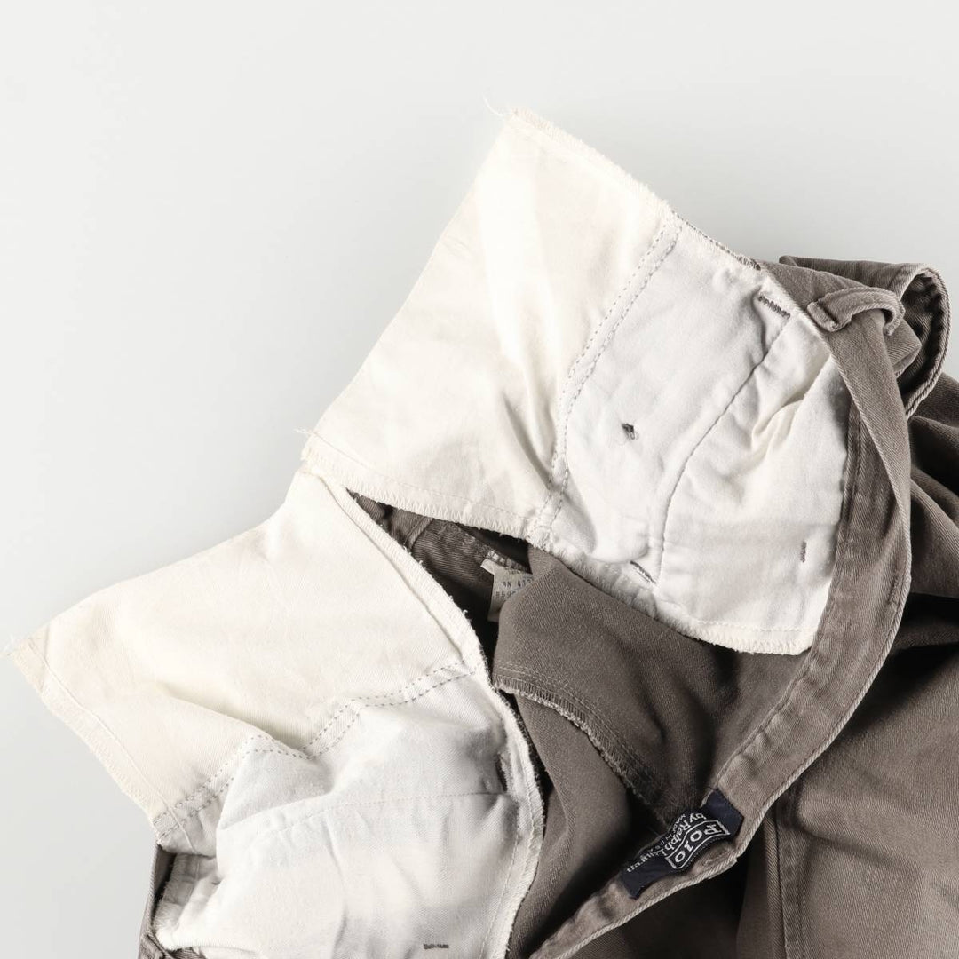 90'S Ralph Lauren POLO by Ralph Lauren Two-pleat Chino Pants Made in USA Men's W35 Vintage cotton brown type Vintage Second Hand