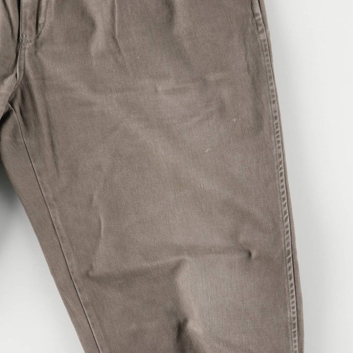 90'S Ralph Lauren POLO by Ralph Lauren Two-pleat Chino Pants Made in USA Men's W35 Vintage cotton brown type Vintage Second Hand