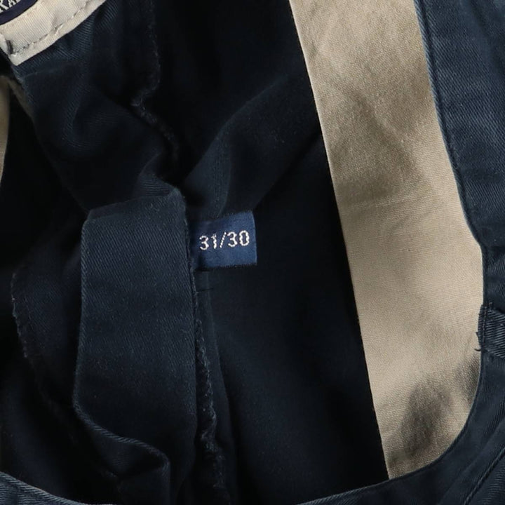 Ralph Lauren Polo Ralph Lauren Two-pleat Chino Pants Men's W30 cotton navy blue type Vintage Second Hand
