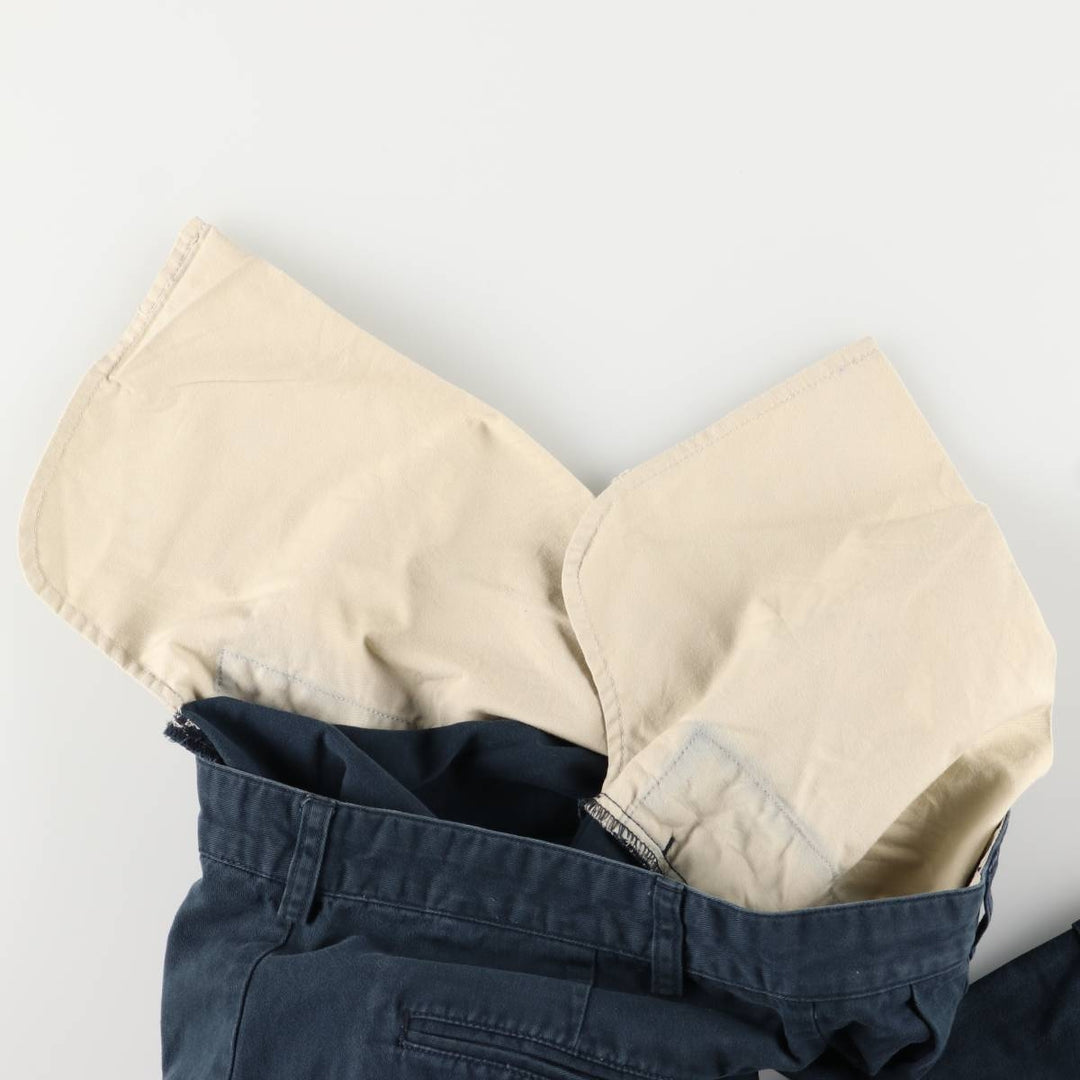 Ralph Lauren Polo Ralph Lauren Two-pleat Chino Pants Men's W30 cotton navy blue type Vintage Second Hand