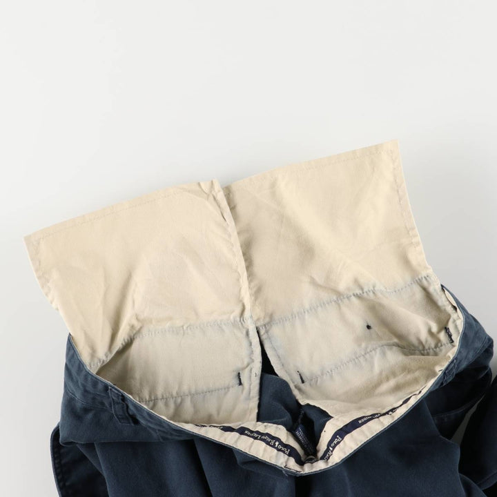 Ralph Lauren Polo Ralph Lauren Two-pleat Chino Pants Men's W30 cotton navy blue type Vintage Second Hand