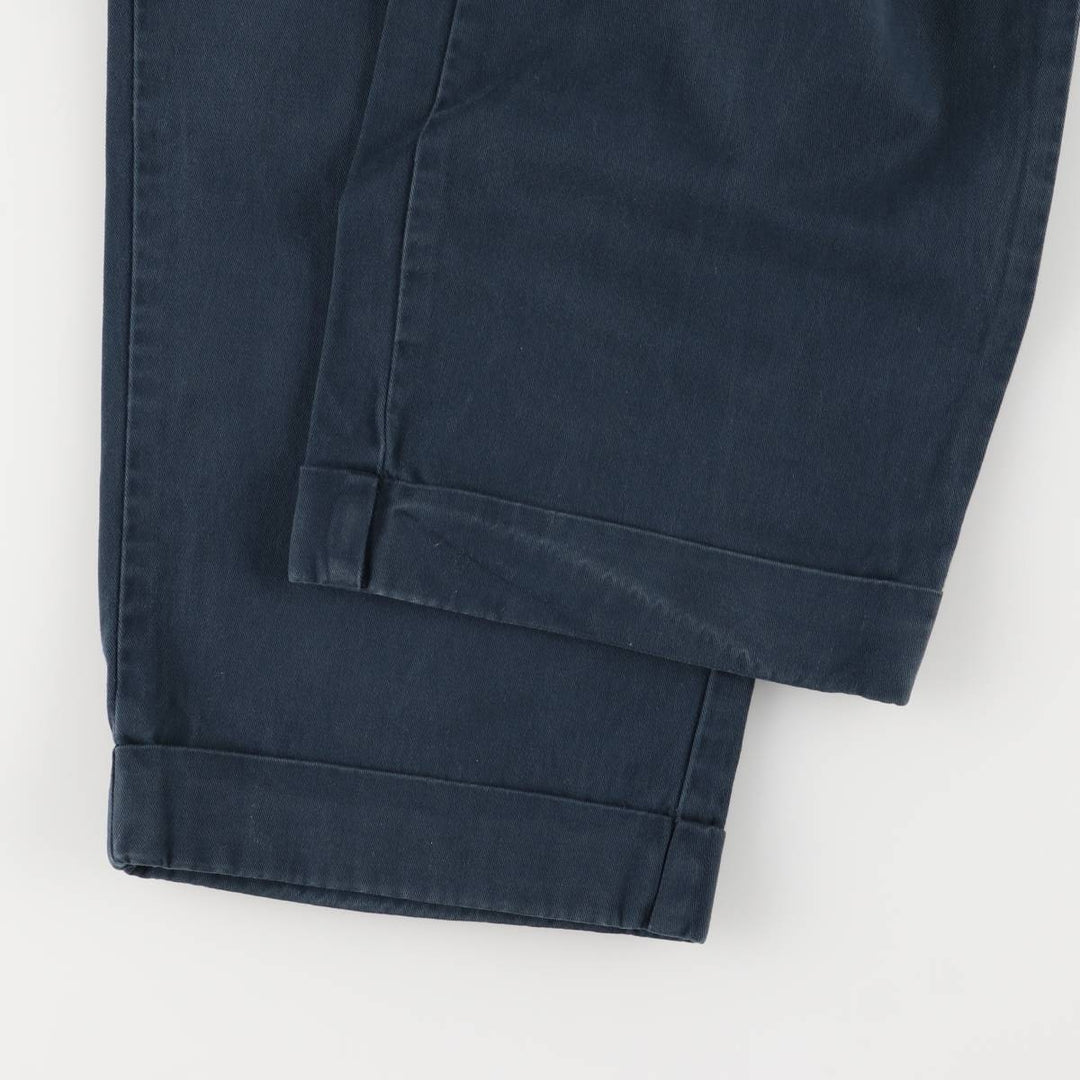 Ralph Lauren Polo Ralph Lauren Two-pleat Chino Pants Men's W30 cotton navy blue type Vintage Second Hand