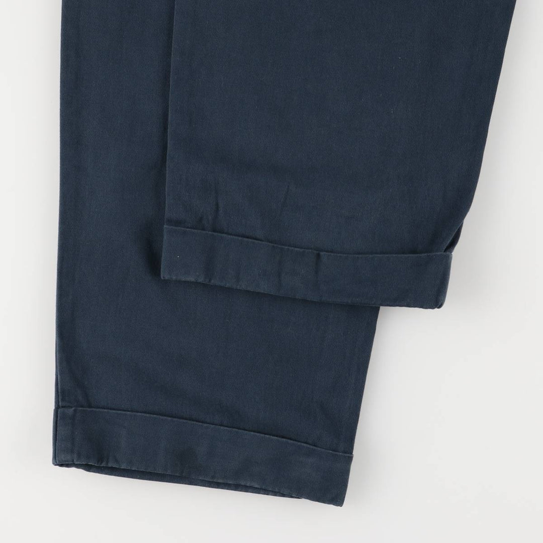 Ralph Lauren Polo Ralph Lauren Two-pleat Chino Pants Men's W30 cotton navy blue type Vintage Second Hand