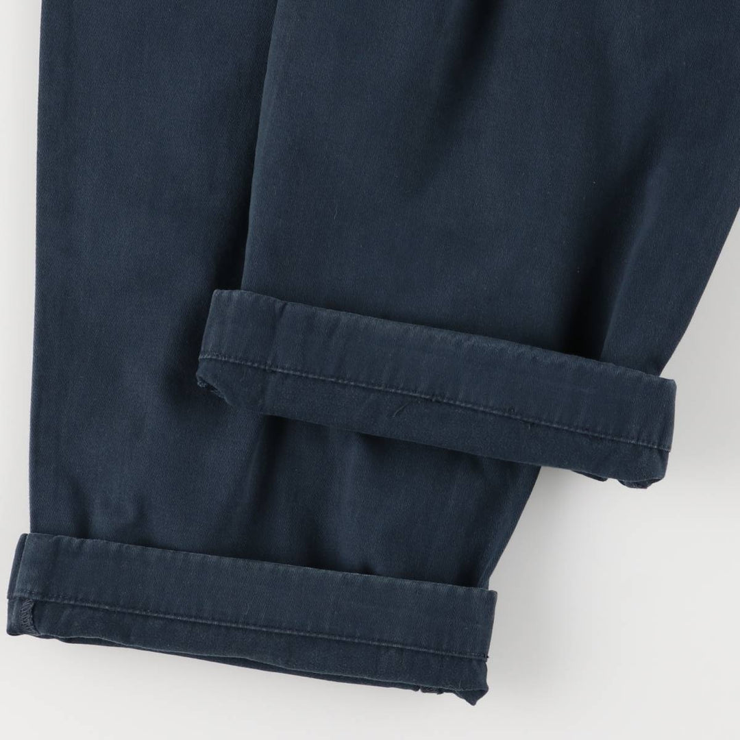 Ralph Lauren Polo Ralph Lauren Two-pleat Chino Pants Men's W30 cotton navy blue type Vintage Second Hand