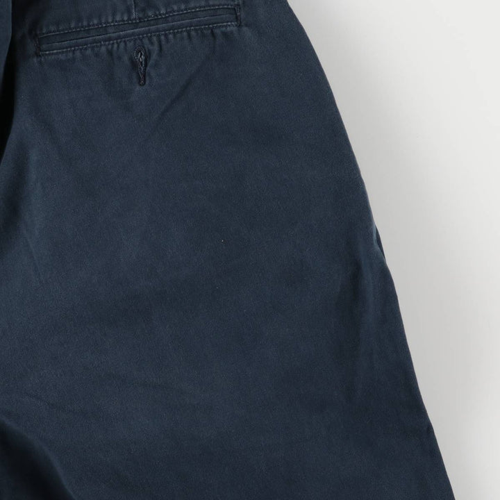 Ralph Lauren Polo Ralph Lauren Two-pleat Chino Pants Men's W30 cotton navy blue type Vintage Second Hand