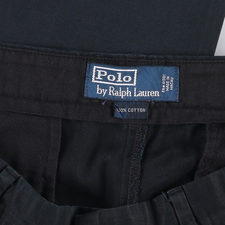 Ralph Lauren POLO by Ralph Lauren Chino Pants Men's W32 equivalent cotton black type Vintage Second Hand