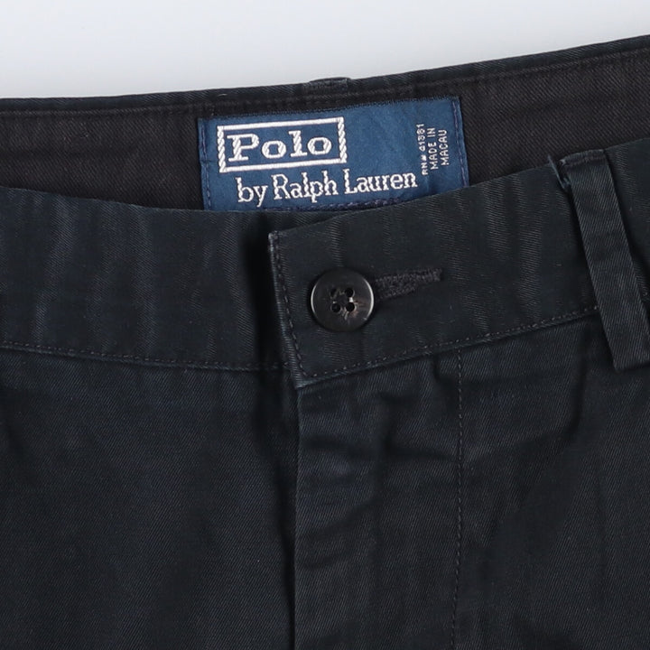 Ralph Lauren POLO by Ralph Lauren Chino Pants Men's W32 equivalent cotton black type Vintage Second Hand