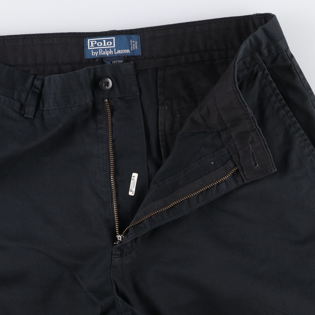 Ralph Lauren POLO by Ralph Lauren Chino Pants Men's W32 equivalent cotton black type Vintage Second Hand