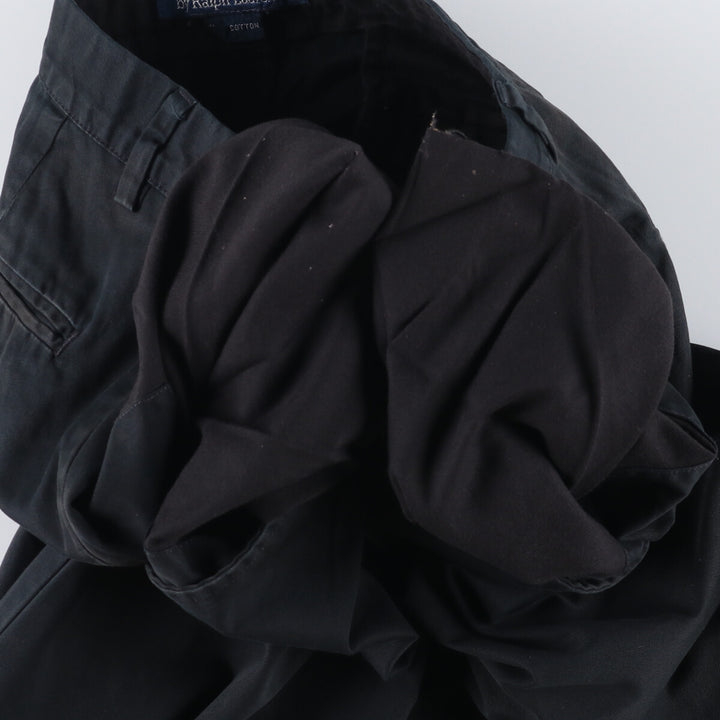 Ralph Lauren POLO by Ralph Lauren Chino Pants Men's W32 equivalent cotton black type Vintage Second Hand